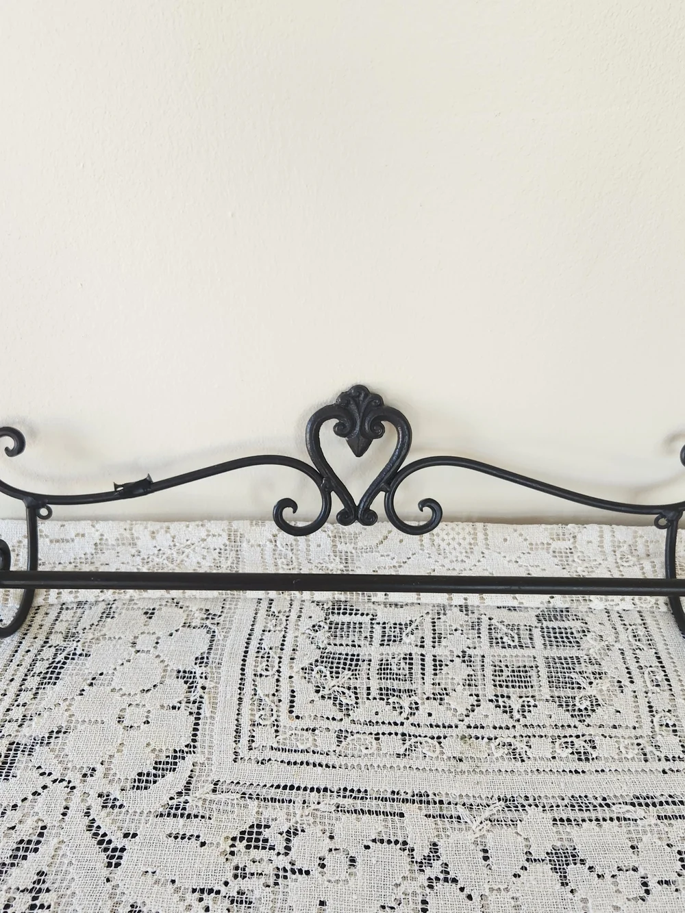 Elegant Black Metal Wall Decor Shelf Accent